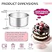 E-far 4 Inch Small Cake Pan Set of 3, Stainless Steel Mini Round Smash Cake Baking Pans, Non-Toxic & Healthy, Mirror Finish & Dishwasher Safe