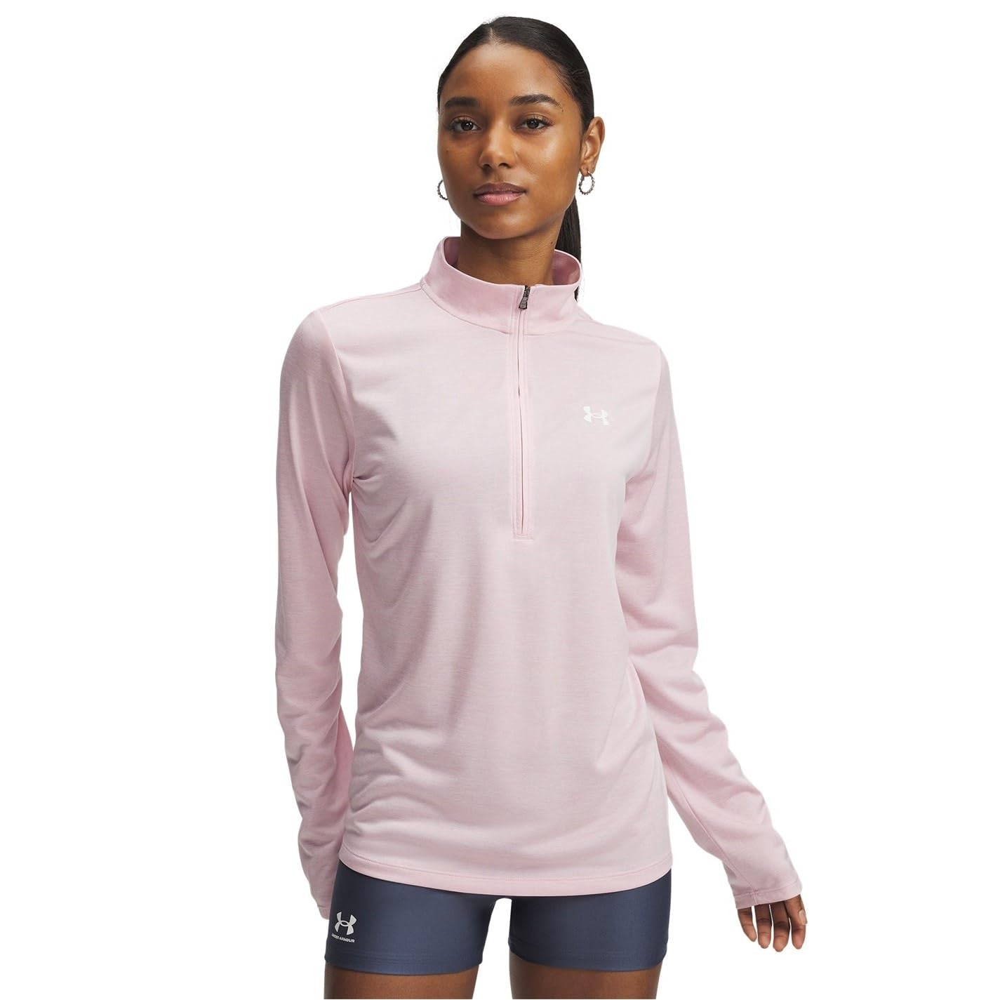 Under Armour Women's Pink/White Tech Half Zip Top 14