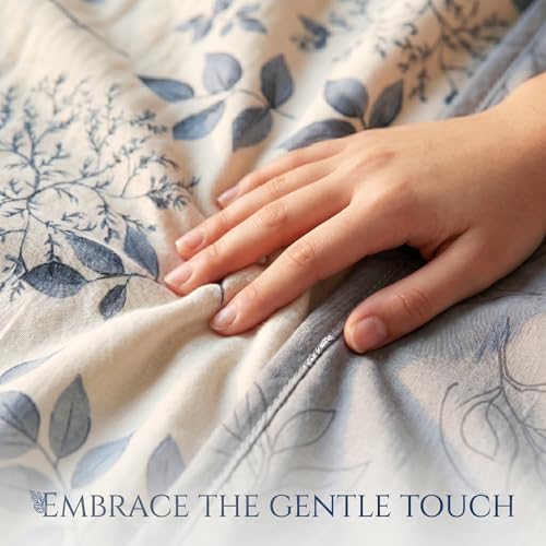 Image of BSB HOME 280 GSM Reversible Dohar for Double Bed, Ultra Soft Microfiber AC Blanket, Lightweight All Season Blanket, Breathable, Skin Friendly, 85 x 88 Inches (216 x 224 cm) - Dusty Blue