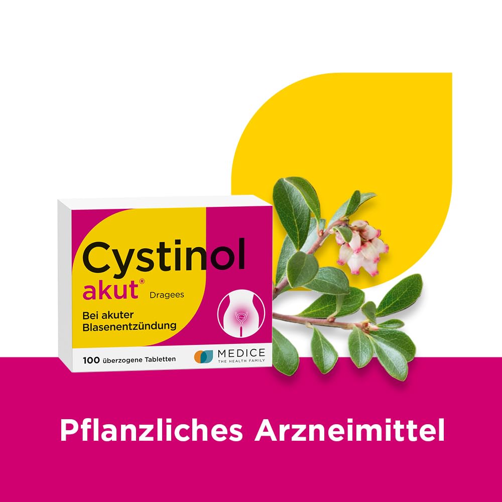 Cystinol akut Sparset 2x 100 Dragees - bei Blasenentzündung & Harnwegsinfektion - akut & antibakteriell - pflanzlich - ohne Antibiotika