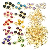 HAPINARY 12歳の誕生石チャームキット ネックレスペンダント用 180個入り 宝石チャーム ジュエリー製作用品 家族や友人へのプレゼント