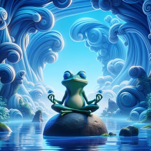 Meditação para crianças - O Sapo que Meditava no Lago Azul cover art