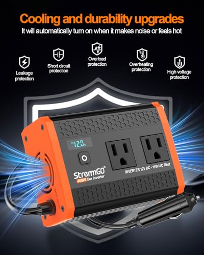 400W Power Inverters for Vehicle Dual AC Car Plug Adapter Outlet - image 8