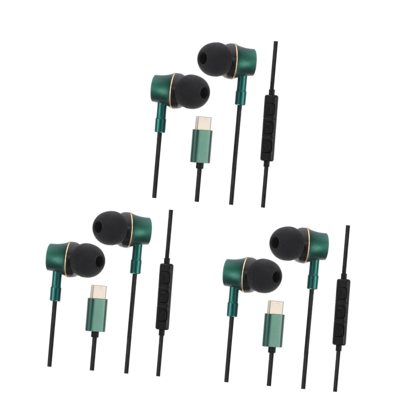 OSALADI 3piezas Auriculares In-Ear Tipo c Cancelación De Control De Micrófono y Diseño Ergonómico Auriculares para y