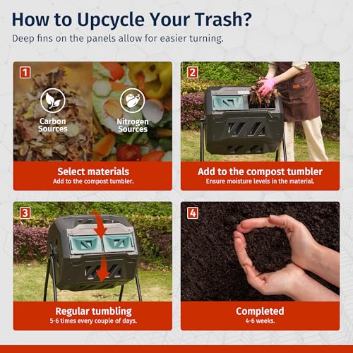 East Oak ST43BK1 Compost Tumbler Outdoor thumb #7