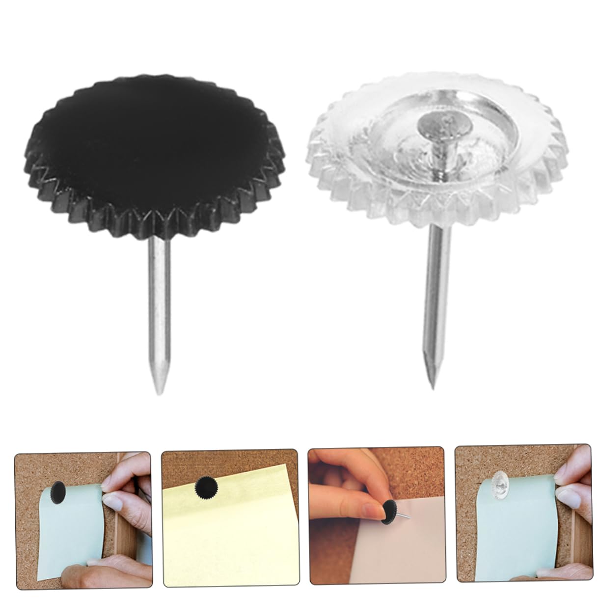 ARTIBETTER 5 Sätze Transparente Pinnwand Reißnägel Dekorative Pushpins Für Korkplatten Und DIY Projekte Für Zuhause Und Büro Einfach Zu Verwenden Und Stilvolles Design 200 Stück * 5