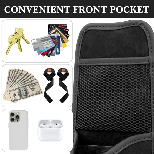 Portavasos lateral para asiento de carro grande con bolsa de malla negra miniatura 4