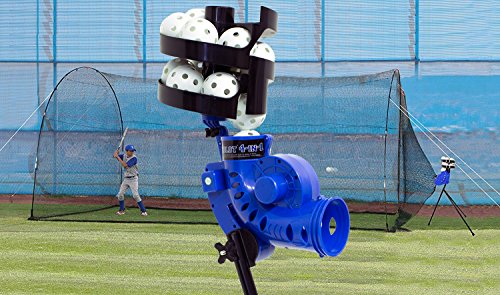 Trend Sports Sandlot 4-In-1 Batting Cage, Pitching Machine, Ball Feeder, and Poly Baseballs