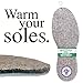 Moneysworth & Best |Polar Felt Insoles | Temperature Control Down to -25C/32F | Winter Shoe Insoles | Men's Size 13