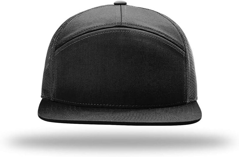 Richardson 168 Hi-Pro 7 Panel Flat Bill Adjustable Snapback Trucker Mesh Back Cap | OSFM | Bulk Pack Available - Image 2