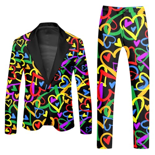 Costume de Pâques pour homme avec imprimé lapin 3D, ensemble de fête élégant et confortable
