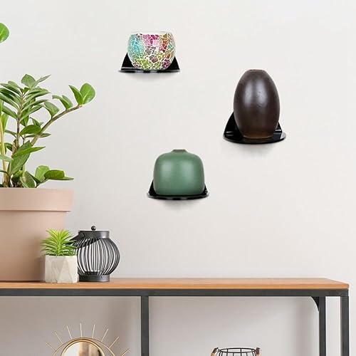 Miniatura 9 de ikasus Estantes pequeños de pared, repisas de acrílico para mini decoración, estante flotante montado en la pared para dormitorio, sala de estar,