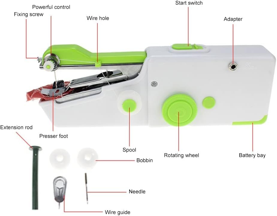 Draagbare mini handnaaimachine Snelle en handige naaldnaaimachine Draadloze huishoudelijke elektrische naaimachine - Image 4