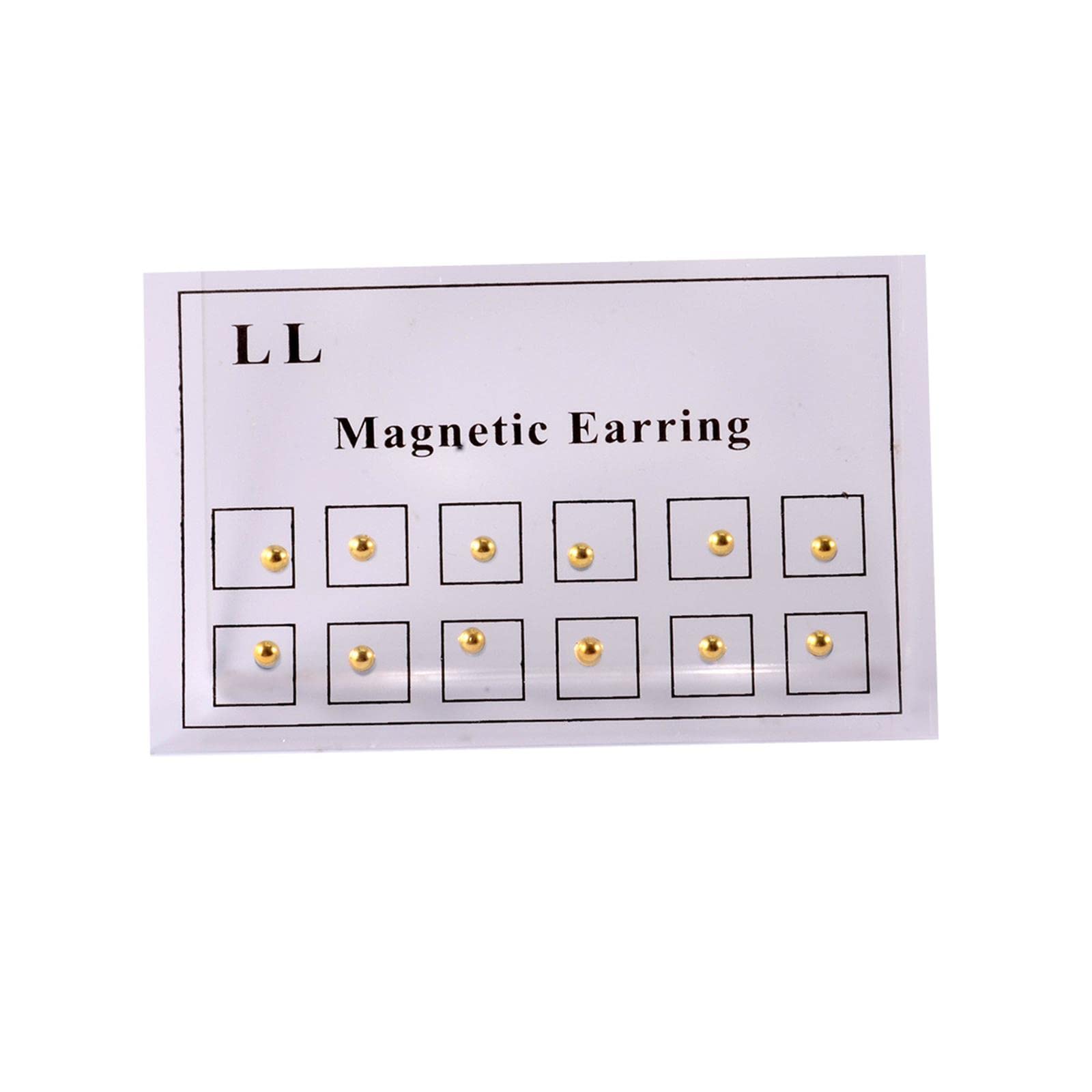 24pcs Crystal Magnetic Stud Earrings Stainless Steel Cubic