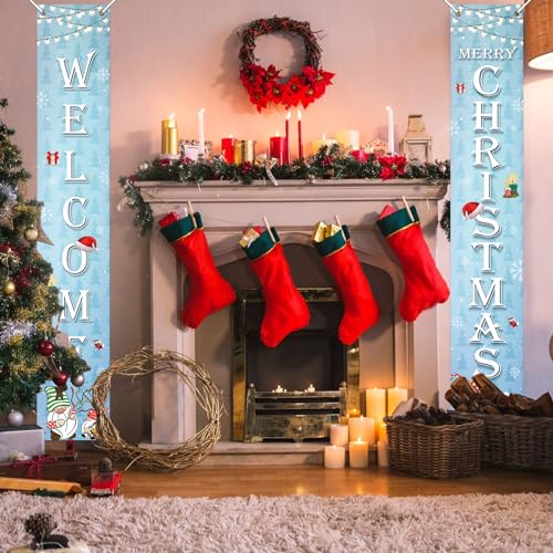 Koliphy Christmas Door Banner, Merry Christmas Decorations for Indoor Outdoor Xmas Party Decorations Banner - Image 4