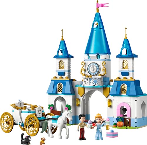 | Disney Princess Castello e Carrozza di Cenerentola Giocattolo - con Mini Bamboline di Cenerentola e del Principe Azzurro, Figure di Lucifero, Gus e Cavallo - Regalo per Bambine da 6 Anni 43275 - Lego - Immagine 10