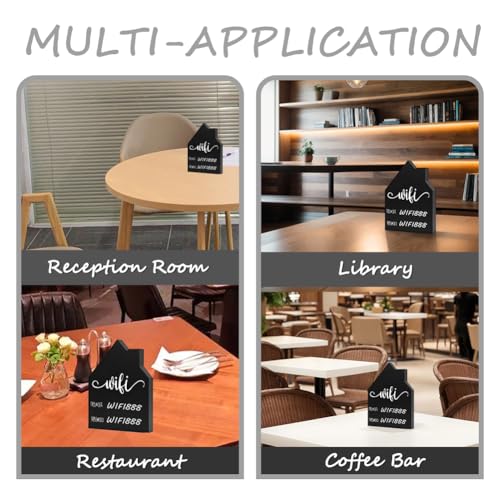 Wifi Password Sign for Home Guests (Black House, 7.87" x 5.91")