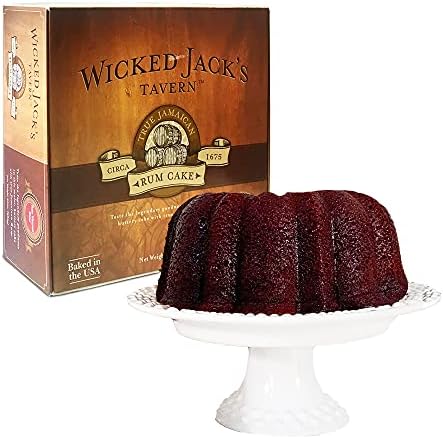 True Jamaican Rum Cake by Wicked Jack's Tavern | 20oz Red Velvet Cake for Birthday Gifts, Thank You Gifts, or Gourmet Gift Baskets | Cakes For Delivery | Liquor & Spirits Bakery & Dessert Gifts