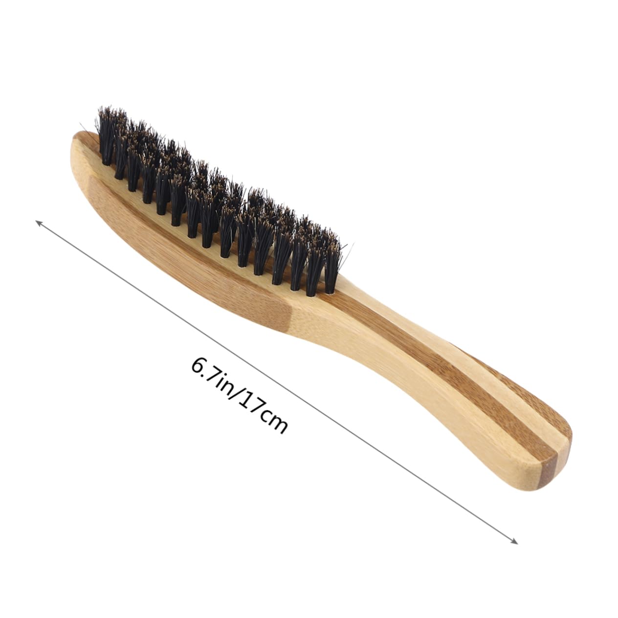 minkissy Men Handmade Mustache Brush Bristle Brush Natural Wood Handle Anti Static Beard Brush Styling Brush Tool Long and Short Beards Home Barber Shop and