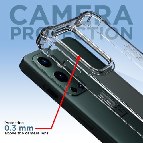 Image of Outlouders Back Cover for OnePlus 9 Pro Clear Transparent PC + TPU Bumper Case with Raised Edges for Shockproof Protection (Transparent)