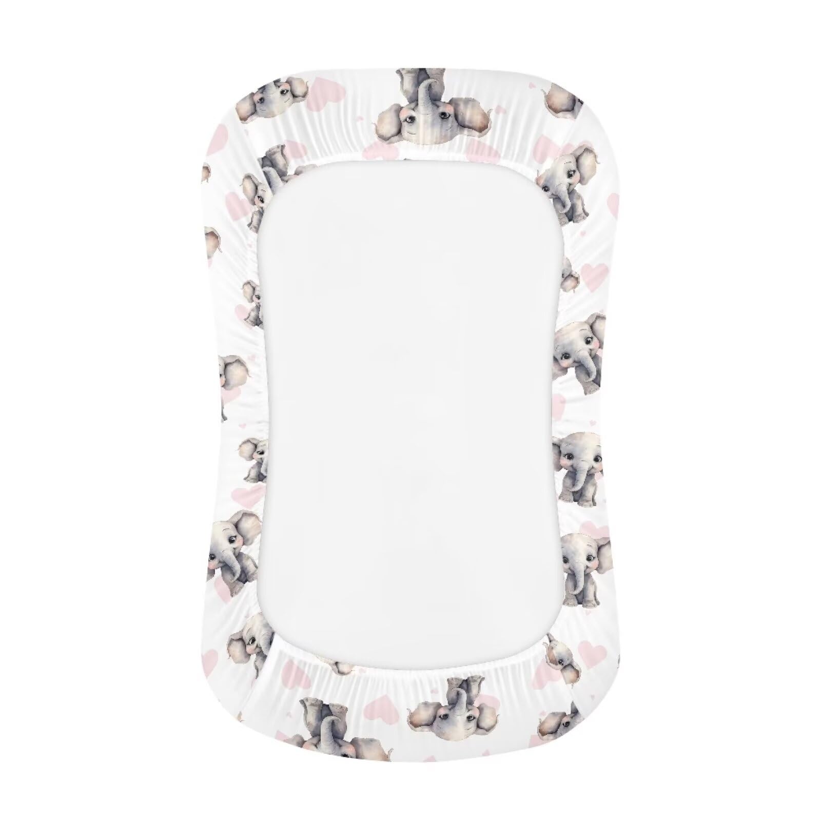 ZOUTAIRONG Cute Elephants Sheets Soft Breathable Mini Crib Fitted Sheets Portable/Convertible Playard Mattress Cover for Baby Boy and Girl