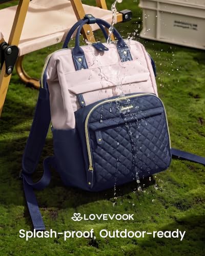 Image of LOVEVOOK Laptop Backpack Women Quilted Teacher Nurse Work Backpack Purse