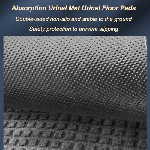 2 unidades de alfombrillas para orinal, protectores antideslizantes absorbentes de agua para pisos de baños masculinos, reutilizables y lavables miniatura 6