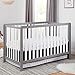 Carter's by DaVinci Colby 4-in-1 Convertible Baby Crib - GREENGUARD Gold Certified Convertible Crib to Toddler Bed, Daybed, Full-Size Wooden Bed - 4 Adjustable Mattress Heights - Grey and White