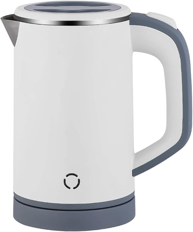 Small Electric Kettle Stainless Steel Double Wall Electric Kettle,0.8L