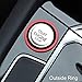 2Pcs Car Engine Push Start Stop Button Cover for CX-3 CX-4 CX-5 CX-9 MX-5 Axela Anti-Scratch Aluminum Alloy Ignition Button Decoration Trim & Ring Protector Stickers Car Accessories