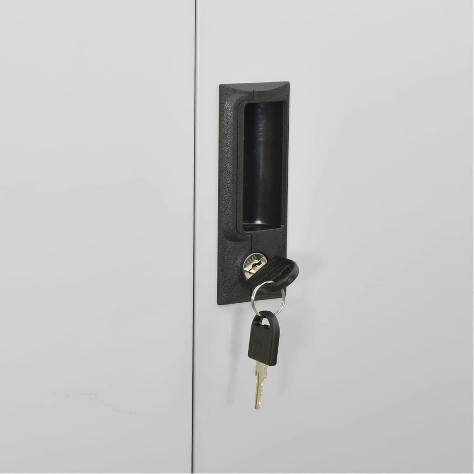 DJEKA Aktenschrank Abschließbar Metallschrank Büroschrank Werkstattschrank Mehrzweckschrank Stahl-Hellgrau-90x40x180 cm-2