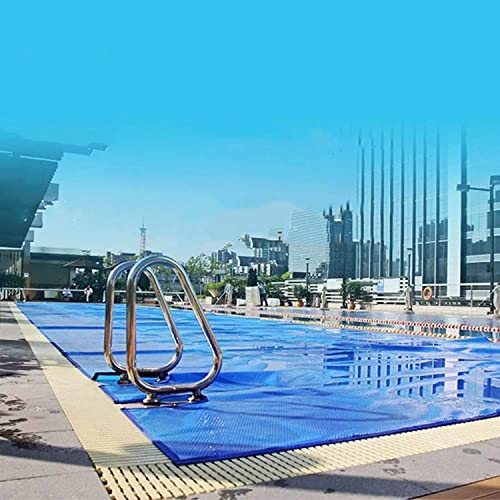 Cubierta solar rectangular para piscina, manta térmica de burbujas azul plegable, resistente al polvo y a los rayos UV, calentador solar de piscina con transferencia de calor, 2 x 6 m, 4 x 8 m (2 x