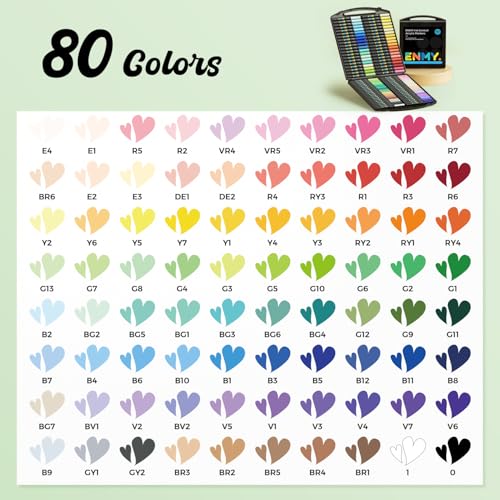 Image of 80 Colors Acrylic Paint Markers, Direct Liquid Acrylic Paint Marker Pen, Fabric Markers for Textile, Canvas, Rock, Glass, Wood, Paper, DIY, Acrylic Coloring Pens for DIY Craft Supplies