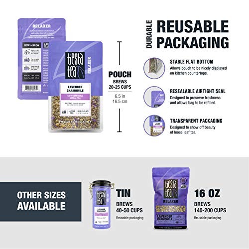 Tiesta Tea - Loose Leaf Tea Favorites Gift Box, 5 Pouches, High To No Caffeine, Hot & Iced Tea, Tea Assortment With Chai, Chinese Jasmine, Fruit & Herbal Tea Bags, Assorted Tea Box #TOP3