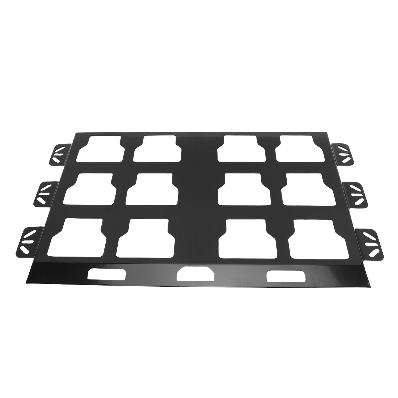 Placa de Montaje de las Cajas de Herramientas de Base de Metal para Reemplazo de Paquete de con Alta Resistencia y Recubrimiento de Pintura Horneada, Fijado de Forma Segura en (BLACK)