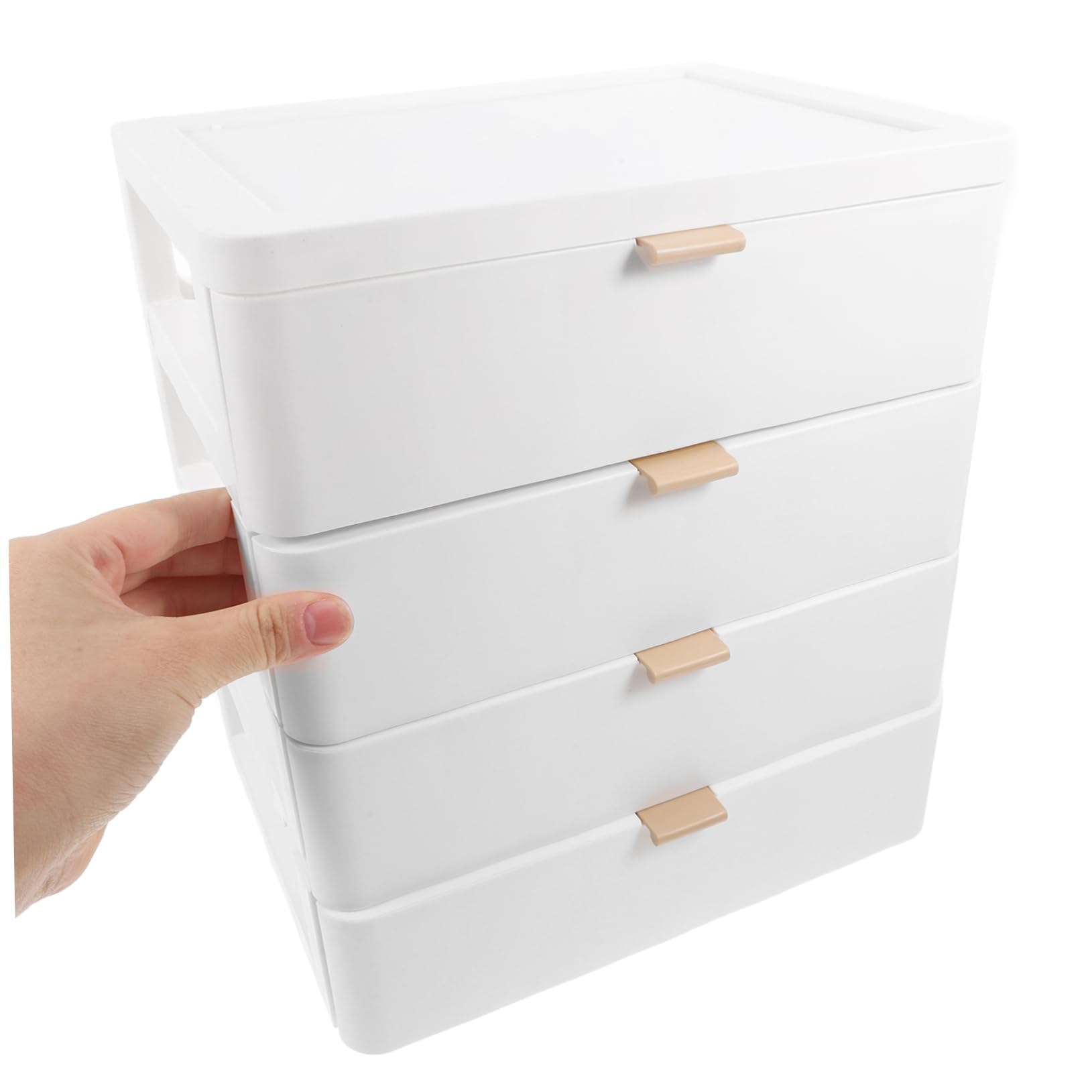 Boîte de Rangement à Tiroirs Multi-couches pour Cosmétiques en Pp Blanc