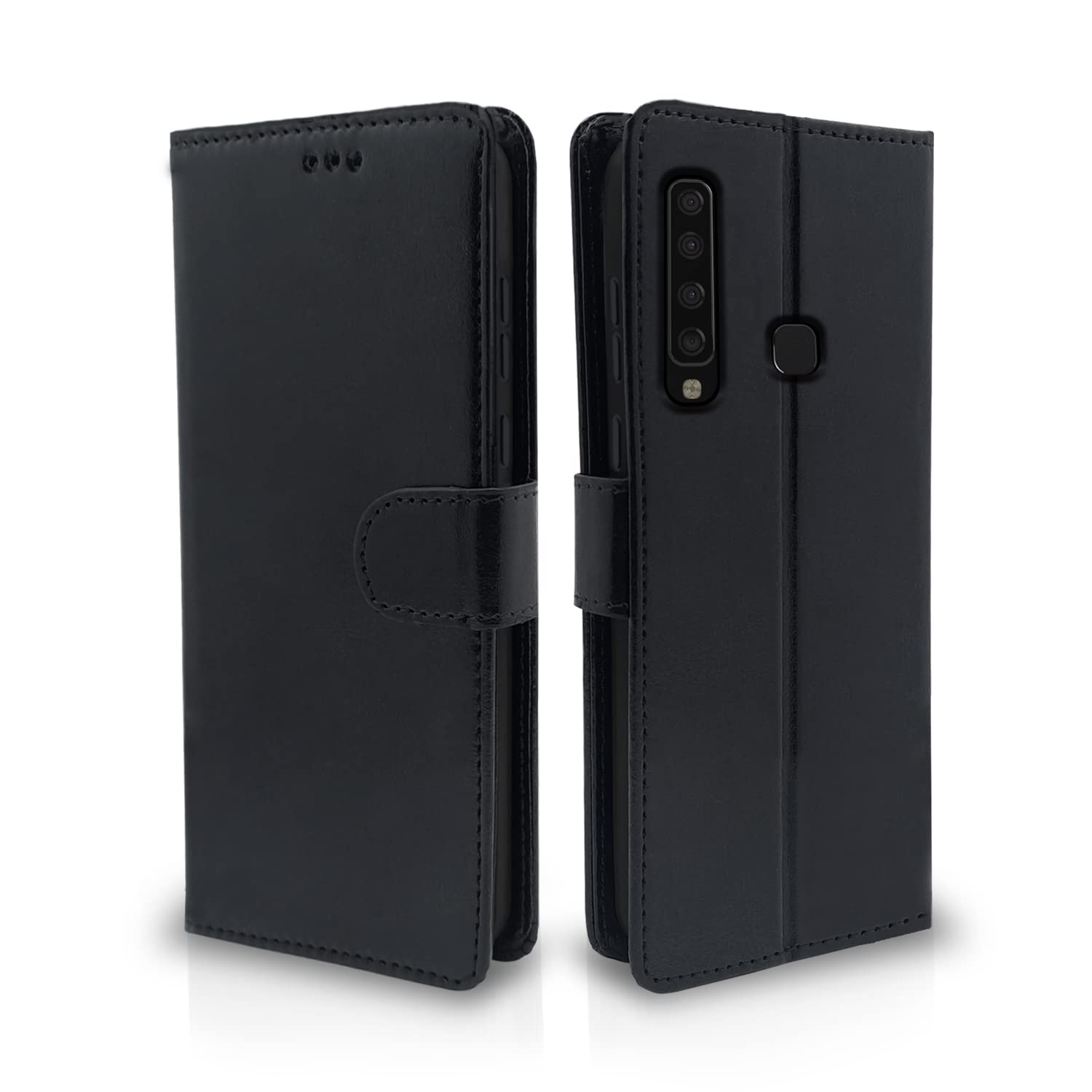 Pikkme Samsung Galaxy A9 2018 Flip Case Leather Finish | Inside TPU with Card Pockets | Wallet Stand and Shock Proof | Magnetic Closing | Complete Protection Flip Cover (Black) (B0BJK1GP2D) Amazon Price History, Amazon Price Tracker