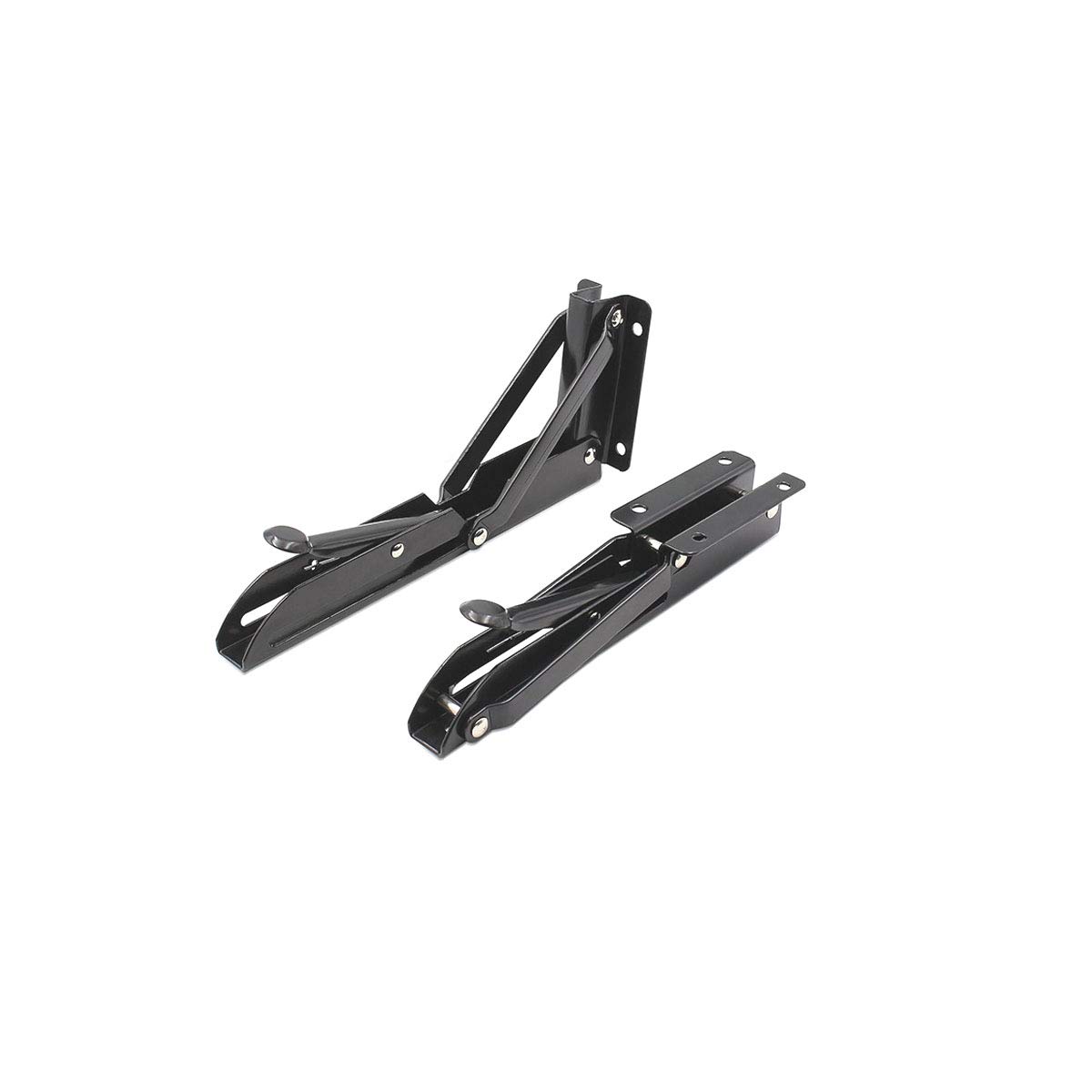 Buy BQKKWIN Sturdy Folding Shelf Brackets Heavy Duty Black Metal