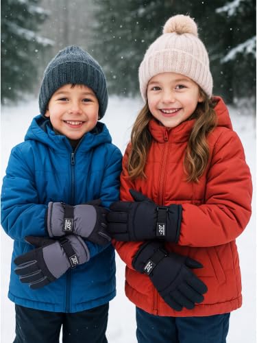 Image of SATINIOR 2 Pair Kids Winter Gloves