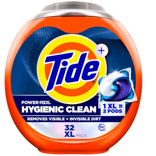 Tide Hygienic Clean Power PODS Laundry Detergent Pacs, Original Scent, 32 Count, Removes Visible and Invisible Dirt - image 1