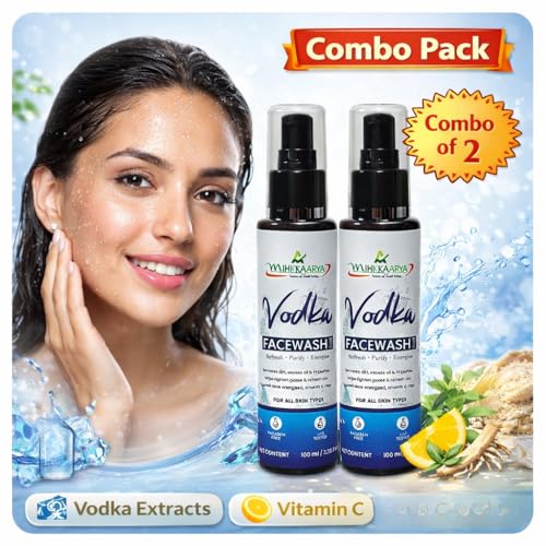Image of Vodka Face Wash for Men & Women - Pack of 2 (100ml Each) | Deep Cleansing & Refreshing Skincare