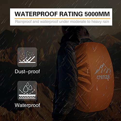 Crenze Rain Cover for Backpacks, 15-90L Waterproof Rain Cover Backpack Cover for Hiking, Camping, Cycling, Travel and School Bag - Image 8