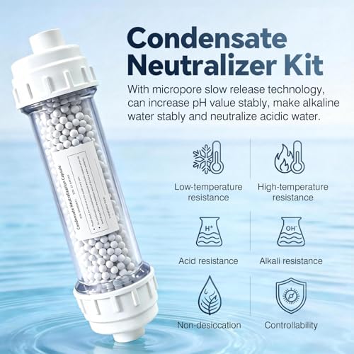 Kit Neutralizador de Condensados 804000074 Compatible con Calentadores de Agua Instantáneos y Calderas Rinnai, Sistema Neutralizador de Condensados Ácidos con Ventana Transparente para Prevenir la Corrosión de Tuberías, Reemplaza al Original 804000074 miniatura 2