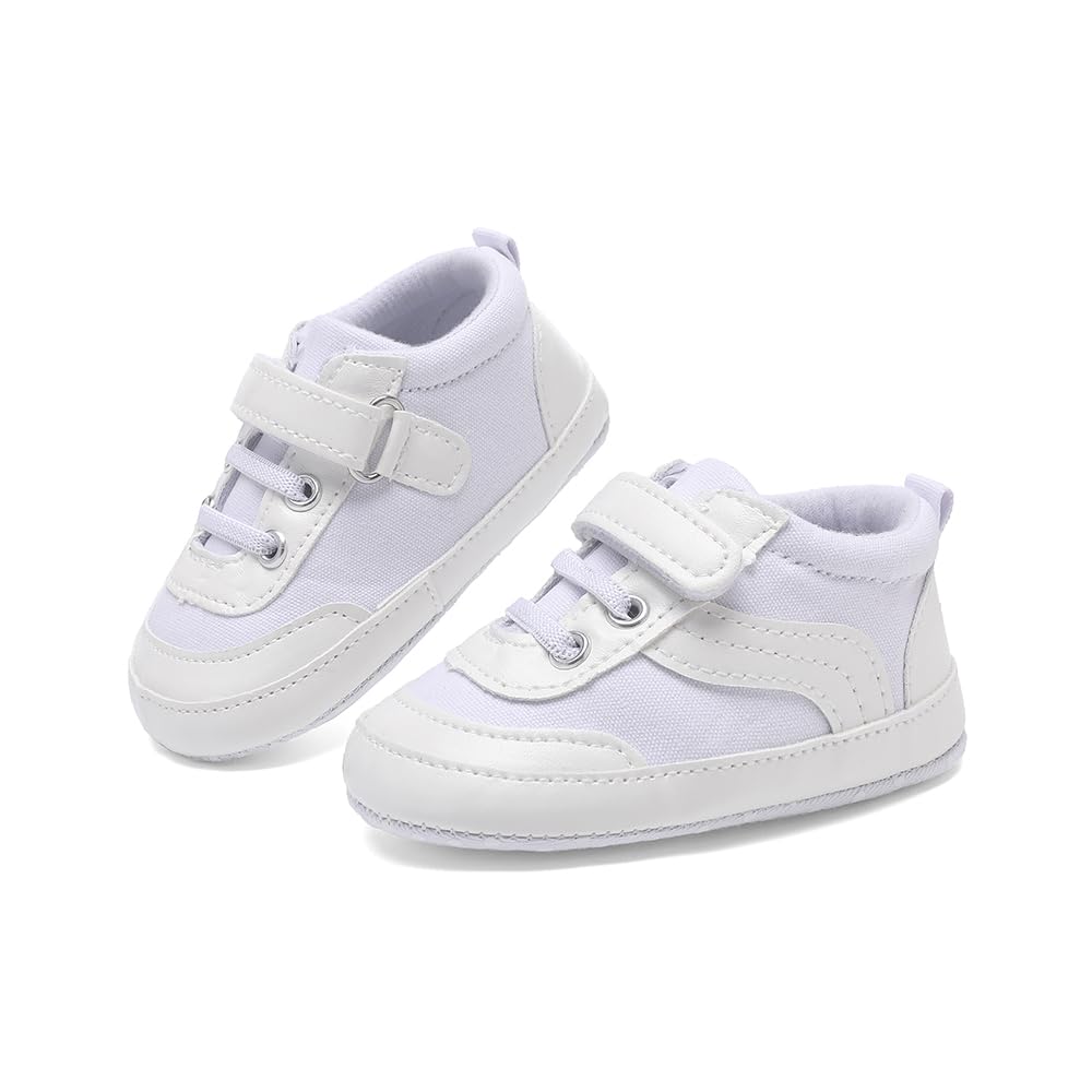 Clowora Unsex - Zapatos de lona para bebé y niña, suela suave, antideslizantes, informales, zapatos planos para bebés y niños pequeños, de 3 a 18 meses