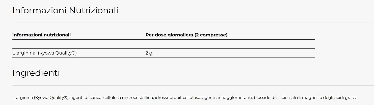 YAMAMOTO ARGININE PRO 80 compresse Kyowa quality - arginina