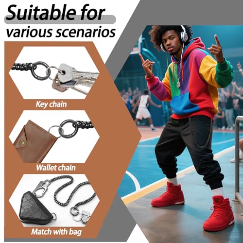 Image of Ahiller Mens Wallet Chain with Heavy Duty Keychain Carabiner Clip