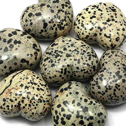 Dalmation Jasper Crystal Heart ~45mm