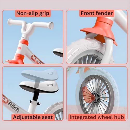 Image of Balance Bike for Safe, Durable, and Perfect for Learning Balance, No Pedal First Bicycle with Adjustable Seat and Handlebars , Ideal Training Bike for boys and girls 18 Month to 5 years (KB-191 Red)