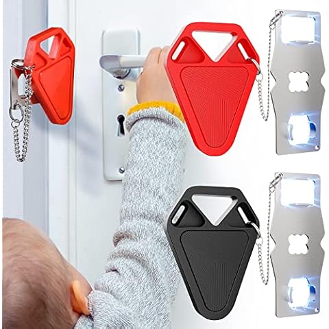 Portable Door Lock for Travel Essential: 2Pack Upgraded Hotel Home Security Safety Locks from Inside Apartment Traveling Front Door Room Security Devices Travel Gifts for Travelers Women Cover