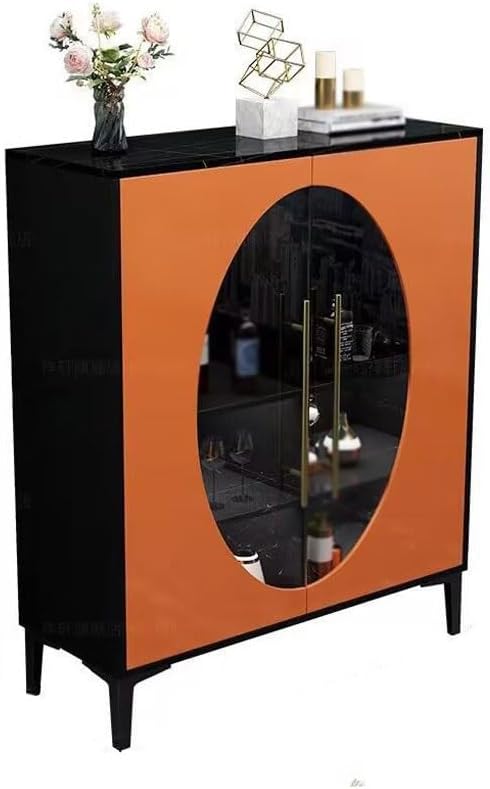 Bufetera Sideboard Simple Modern Tea Cabinet Storage Cabinet Kitchen Tableware Cabinet Living Room Wall Cabinet Aparadores Para Comedor(Size:S80cm)